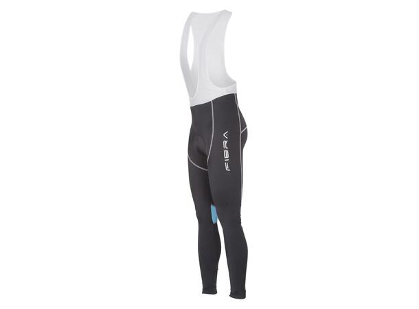 FIBRA Elite Bike Long Tights Svart S Långa cykelbyxor med hängslen 