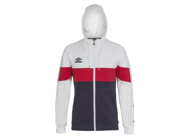 UMBRO Core X Hood Jacket Jr Vit 128 Luvtröja med dragkedja junior 