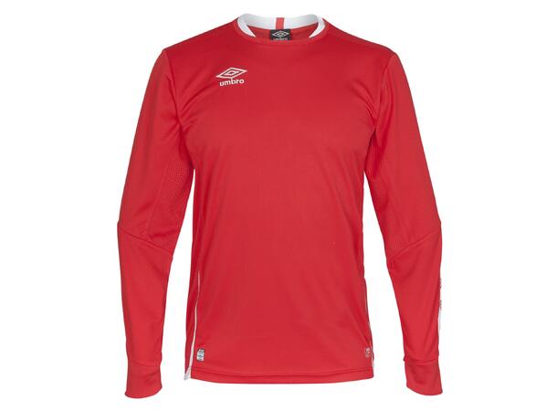 UMBRO UX Elite LS Jsy Röd/Vit XL Matchtröja lång ärm 