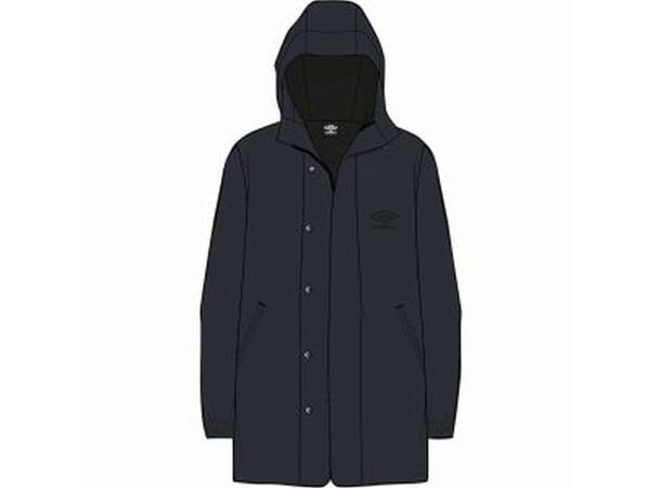 UMBRO Longline Hooded Jkt Svart M Lång jacka med luva 