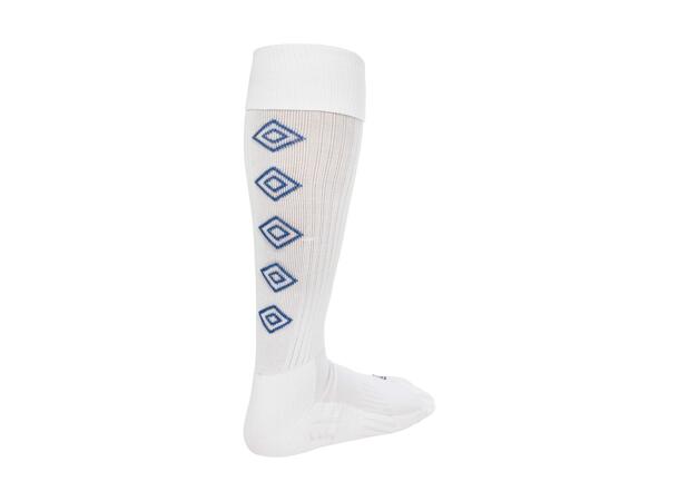 UMBRO UX Elite Fotb.Str Vit/Blå 35-39 Fotbollstrumpa elit 