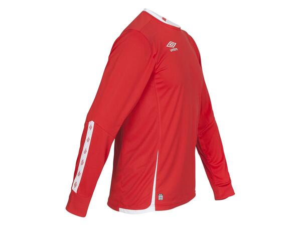 UMBRO UX Elite LS Jsy Jr Röd/Vit 128 Matchtröja lång ärm 