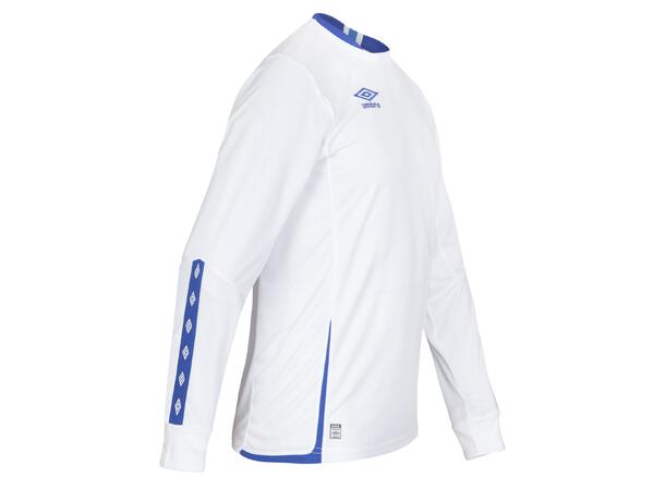 UMBRO UX Elite LS Jsy Jr Vit/Blå 128 Matchtröja lång ärm 