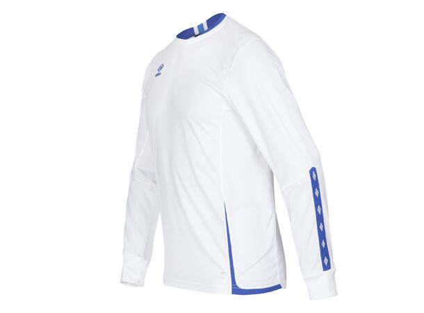 UMBRO UX Elite LS Jsy Jr Vit/Blå 128 Matchtröja lång ärm 