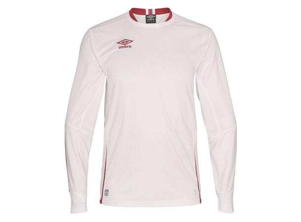 UMBRO UX Elite LS Jsy Jr Vit/Röd 128 Matchtröja lång ärm 