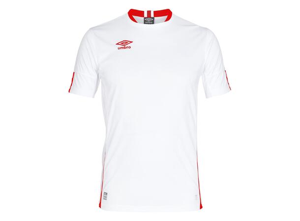 UMBRO UX Elite SS Jsy Jr Vit/Röd 128 Matchtröja kort ärm junior 