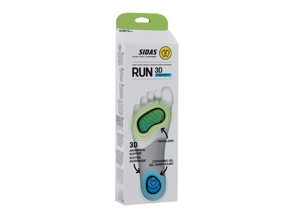 SIDAS 3D RUN PROTECT Grön/Blå M Formade iläggssulor löpning 