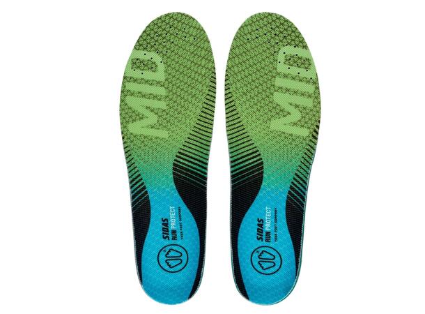 SIDAS 3FEET RUN PROTECT MID Grön XL Formade iläggssulor medelhögt fotvalv 