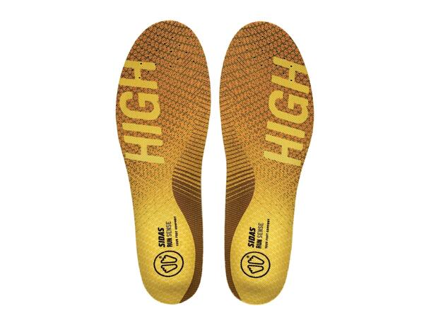 SIDAS 3FEET RUN SENSE HIGH Gul M Formade iläggssulor högt fotvalv 