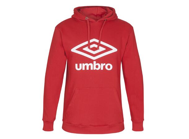 UMBRO Basic Logo Hood Röd M Luvtröja med stor logo 