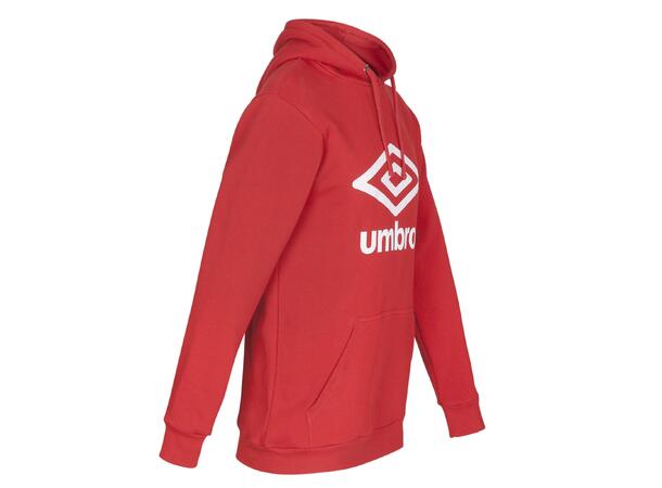 UMBRO Basic Logo Hood Röd M Luvtröja med stor logo 