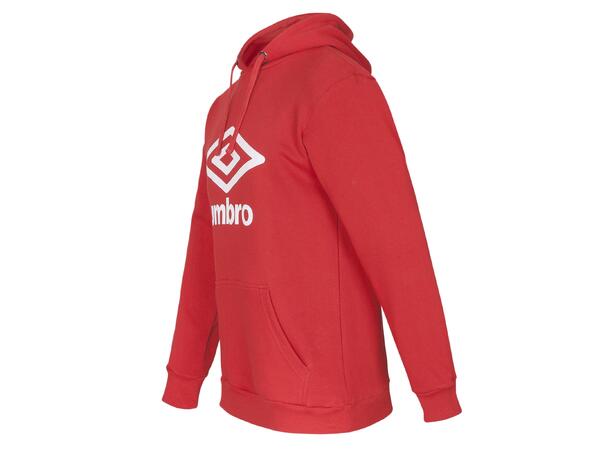 UMBRO Basic Logo Hood Röd M Luvtröja med stor logo 