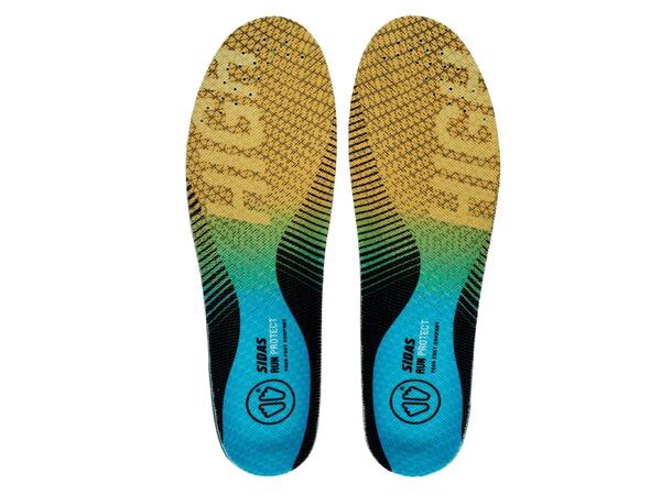 SIDAS 3FEET RUN PROTECT HIGH Gul S Formade iläggssulor högt fotvalv 