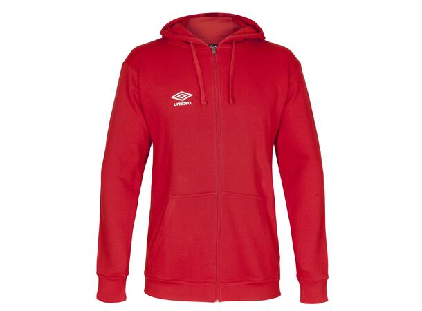 UMBRO Basic Hood Jacket Jr Röd 140 Luvtröja med dragkedja junior 