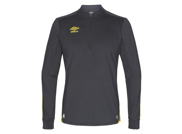 UMBRO UX Elite Half Zip Jr Svart/Gul 164 Träningströja med krage junior 