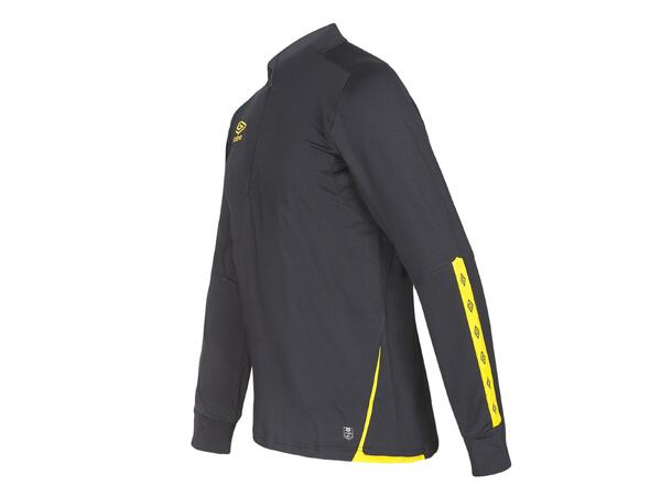 UMBRO UX Elite Half Zip Jr Svart/Gul 164 Träningströja med krage junior 