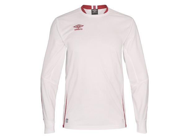 UMBRO UX Elite LS Jsy Vit/Röd L Matchtröja lång ärm 