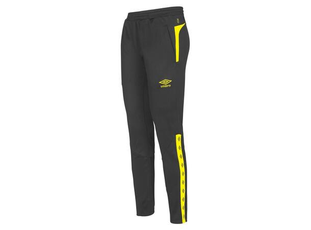 UMBRO UX Elite Pant Reg Jr Svart/Gul 152 Träningsbyxa junior normal passform 