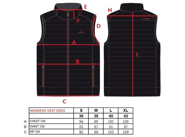 THERM-IC POWER VEST HEAT WOMEN Grå M Värmeväst (inkl U-pack, exkl.Powerbank) 