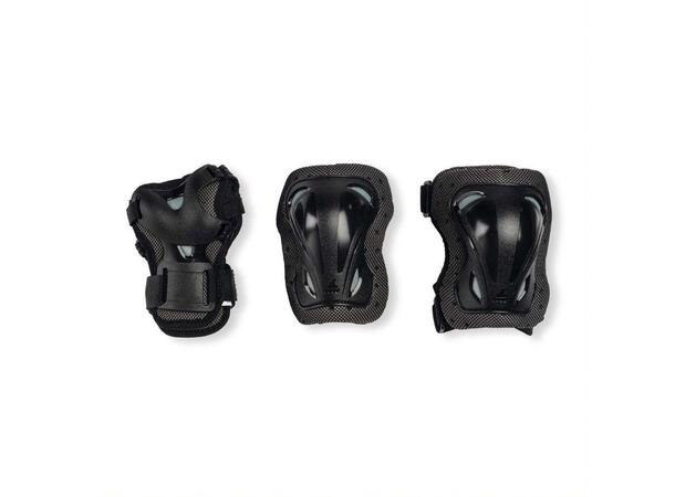 ROLLERBLADE SKATE GEAR JR 3P Svart XS 3-pack skydd junior 