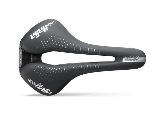 SELLE MAX FLITE BOOST TI316 GEL Svart L3 Selle Italia sadel landsväg och E-Mtb 
